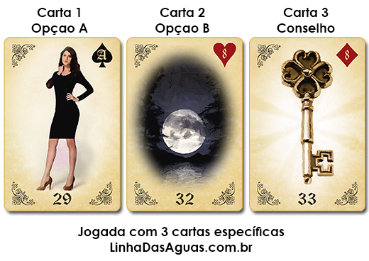 Baralho Cigano jogo das 3 cartas